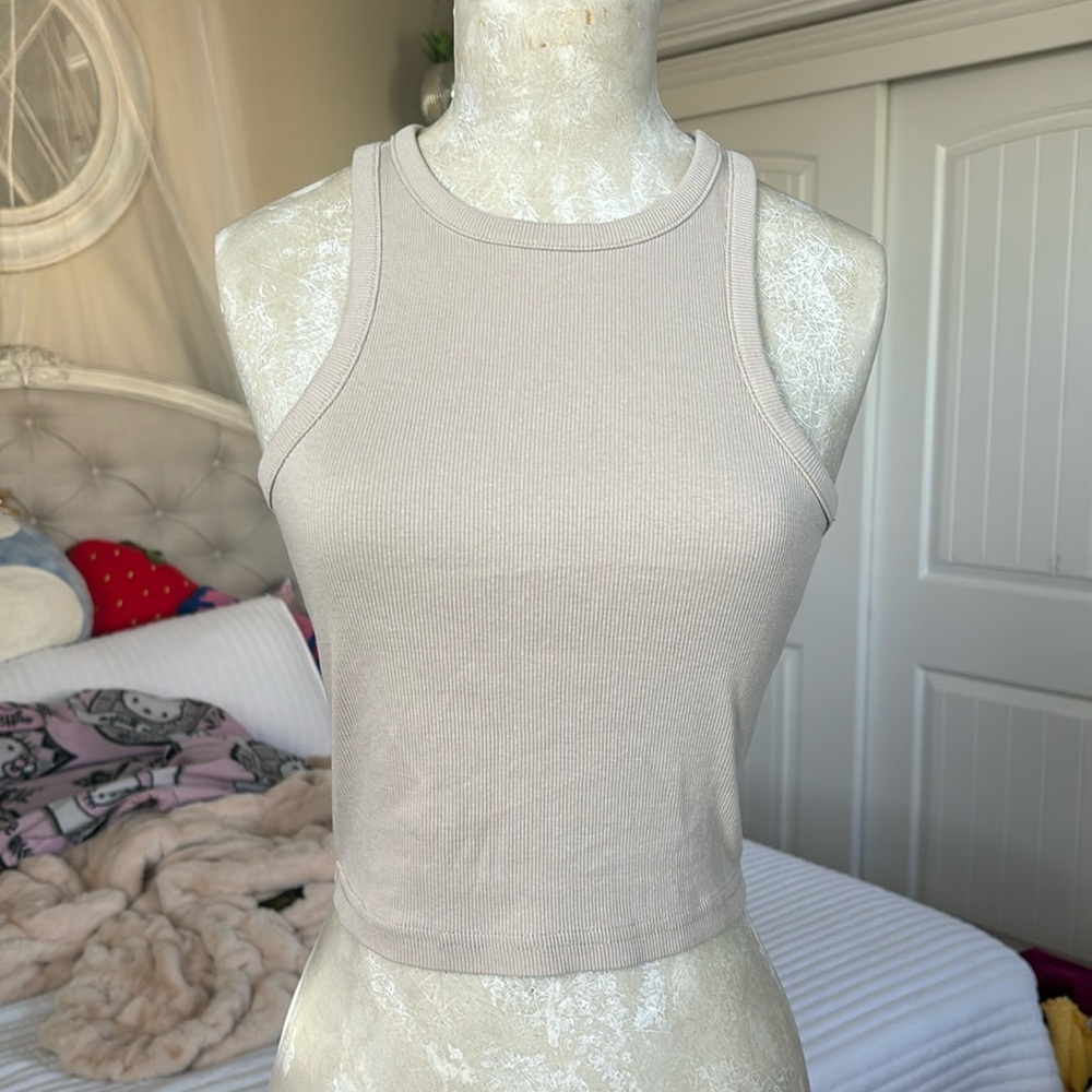 Tan Halter Tank Top